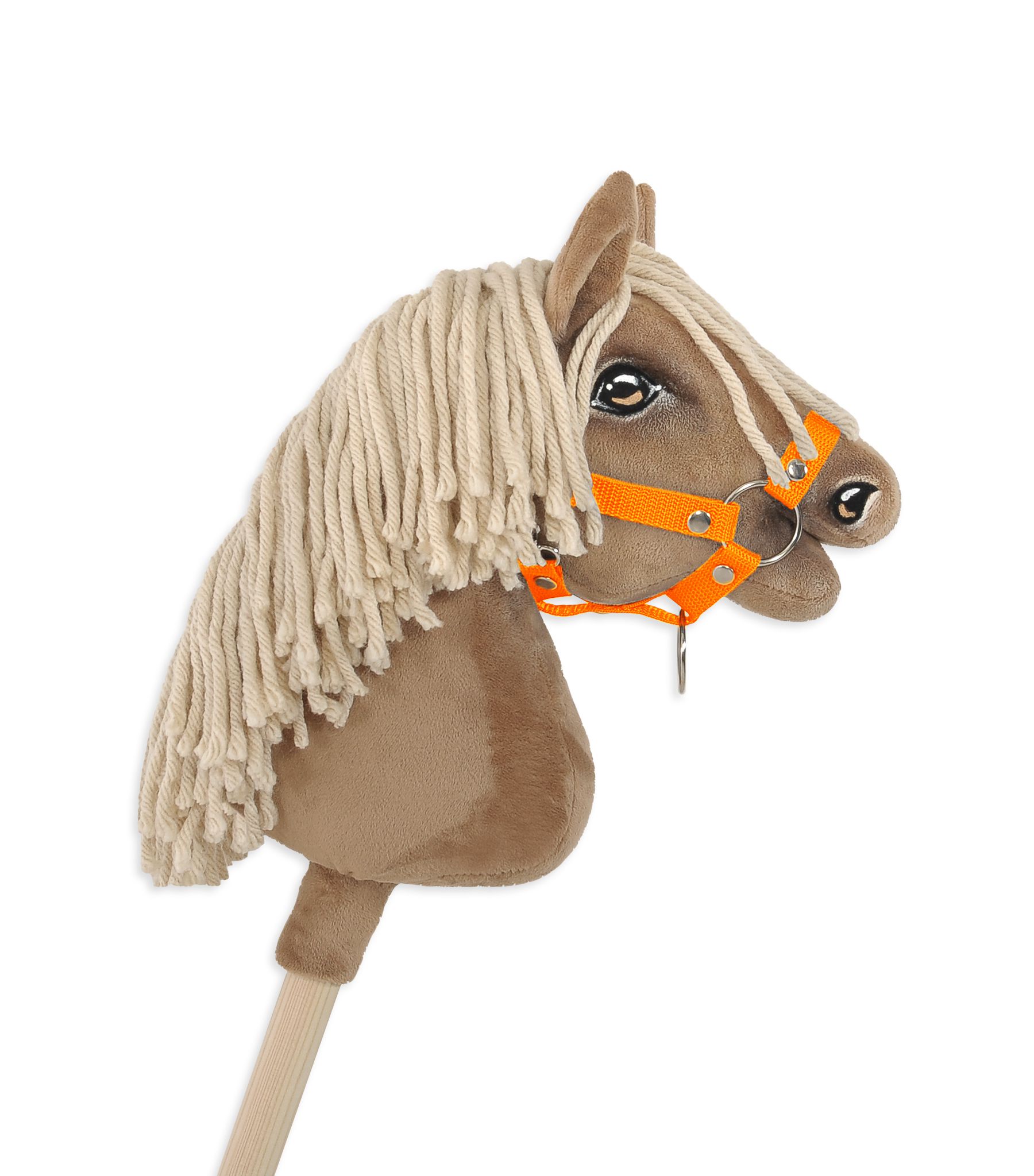 Halster voor een A4 stokpaard, neon oranje