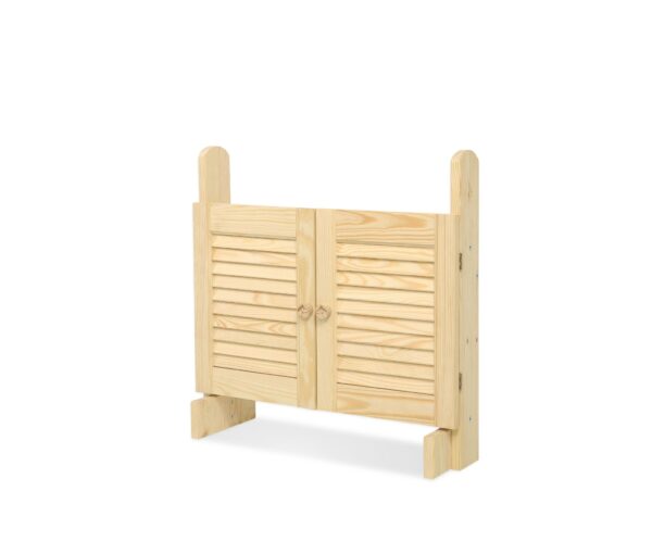 Houten stal met deuren voor hobbypaard