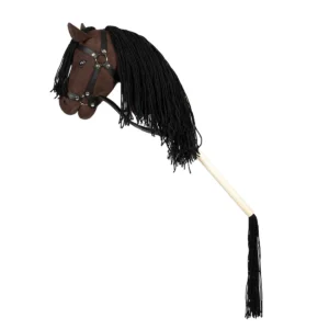 Hobbyhorse met open mond bruin