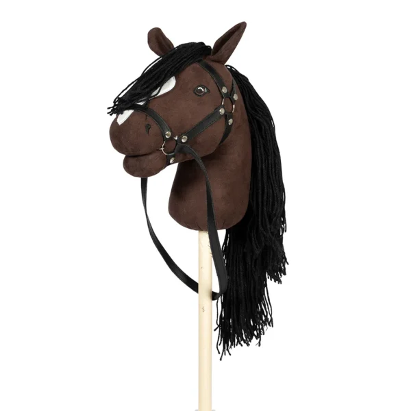 Hobbyhorse met open mond bruin