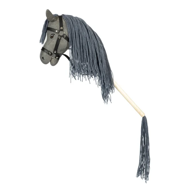 Hobbyhorse met open mond grijs