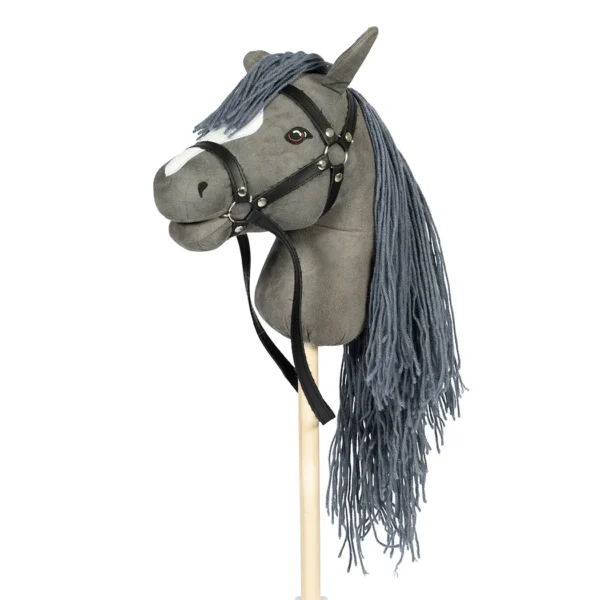 Hobbyhorse met open mond grijs