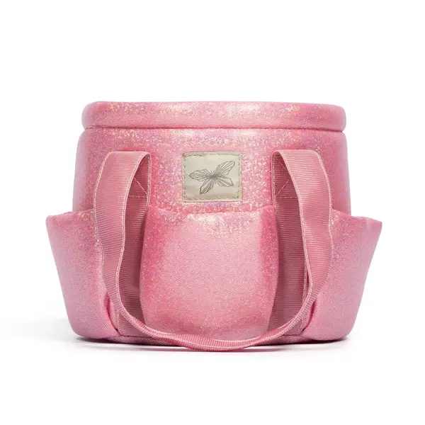 Verzorgingstas glitterstof roze