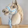 Halsterset met Bont voor een hobbypaard, Lichtblauw & Wit