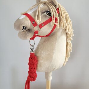 Halsterset A3 Stokpaard, rood